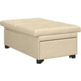 vidaXL Sofa Krevet 3-u-1 s Pull Out dizajnom u krem tkanini | shoptok.hr