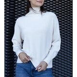  White loose-fit turtleneck Lukana | shoptok.hr