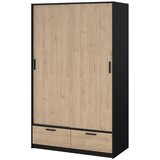 Tvilum Crni/u prirodnoj boji ormar u dekoru hrasta s kliznim vratima 121x200 cm Line – | shoptok.hr