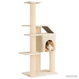  Mačje drvo s sisalnim postoljima za grebanje Krem 183 cm | shoptok.hr