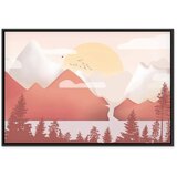  Slika - Landscape at Sunset (1 Part) Wide 90x60 U crnom drvenom okviru | shoptok.hr