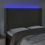  Posteljno vzglavje temno sivo 147x16x118/128 cm žamet, (20792558) | Shoptok.si