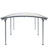 WESTMANN aluminijska nadstrešnica za automobile s okruglim lukom Bergen 15 m2 (3x5 m) | BRANDED IN GERMANY | shoptok.hr