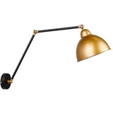 truck zidna lampa crna+zlatna 1X40W E27 zlatna abažur