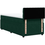Box spring krevet s madracem tamnozeleni 90x200 cm baršunasti | shoptok.hr