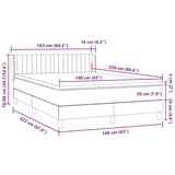 Box spring postelja z vzmetnico temno zelena 160x220 cm žamet, (22053848) | Shoptok.si