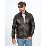 La Force Fashion Kožna jakna Ted - Tamno braon Cene