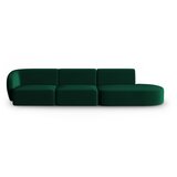 Milo Casa Zelena žametna sedežna garnitura levi kot 311 cm Paolo – Cene