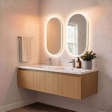 Skye_Decor Set kupatilskog ormarića sa umivaonikom i ogledalom, 2 dela, Krem Cene