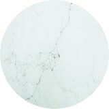 vidaXL Mizna plošča bela Ø60x0,8 cm kaljeno steklo z marmorjem Cene