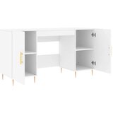 vidaXL Pisalna miza bela 140x50x75 cm inženirski les | Shoptok.si