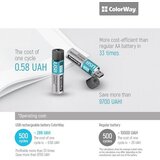 COLORWAY Punjive Baterije AA USB 1200 mAh 1.5V (2 komada) | shoptok.hr
