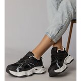 Gemre Black sporty sneakers with chunky soles Klarris | Shoptok.si