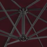  Konzolni vrtni suncobran s aluminijskim stupom 250x250 cm bordo | shoptok.hr