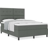  Krevet s kutijom i madracem tamno sivi 140x190 cm od tkanine | shoptok.hr