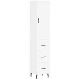 Maison Chic Visoka omara - Komoda - Predalnik bela 34,5x34x180 cm inženirski les, (21719231) | Shoptok.si