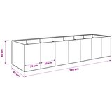  Vrtna saksija Antracit 280 x 80 x 60 cm Čelična vrata | shoptok.hr