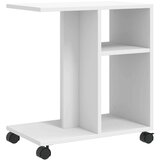 vidaXL Bočni stolić s kotačima bijeli 50x30x55 cm konstruirano drvo | shoptok.hr