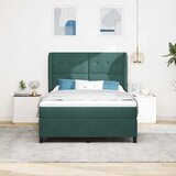  Krevet s opruga kutije Tamnozelena 190 x 140 cm Baršun | shoptok.hr