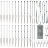 vidaXL Euro Ograda s 13 Klinastih Stupova 0.6x50 m Galvanizirani Čelik | shoptok.hr