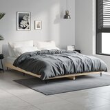 vidaXL Posteljni okvir sonoma hrast 135x190 cm inženirski les Cene