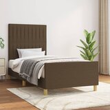 vidaXL Posteljni okvir z vzglavjem temno rjav 80x200 cm blag Cene