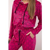Kesi Women's velour set with print fuchsia | Shoptok.si