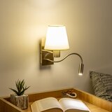  Brilagi - LED zidna svetiljka NUBILA 1xE27/25W/230V + LED/3W mesing/krem | Eponuda.com