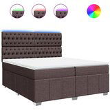 Maison Chic Box spring postelja - Vzmetna postelja z vzmetnico temno rjav 200x200 cm blago SL23887, (21890732) | Shoptok.si