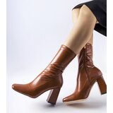 Gemre Brown block heel boots Upland | Shoptok.si