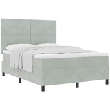  s opruga kutije Svijetlo siva 140 x 190 cm Baršun | shoptok.hr