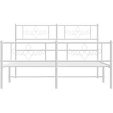  Metalni okvir kreveta uzglavlje i podnožje bijeli 140 x 190 cm | shoptok.hr
