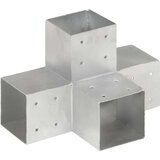  Spojnici za stupove u X-obliku 4 kom pocinčani metal 101x101 mm | shoptok.hr