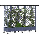  Povišeni krevet s mrežom i krovom Siva 202,5 x 40 x 127 cm PP | shoptok.hr