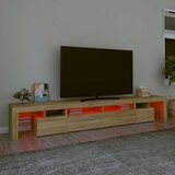 TV ormarić s LED svjetlima boja hrasta sonome 260x36,5x40 cm | Eponuda.com
