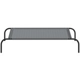 vidaXL dvignjena pasja postelja siva 110x65x20 cm tekstilen in jeklo | Shoptok.si