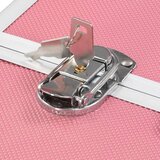 vidaXL Kovčeg za šminku 37 x 24 x 35 cm ružičasti aluminijski | shoptok.hr