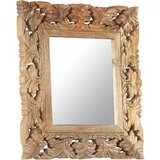 vidaXL Ručno izrezbareno ogledalo smeđe 50 x 50 cm masivno drvo manga | shoptok.hr