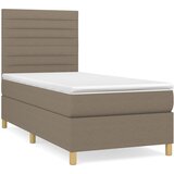  s oprugama i madracem smeđesivi 90x190 cm od tkanine | shoptok.hr