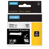 Dymo Trak Rhino Polyester 622289, 12 mm / 5.5 m (črn/prozoren), original Cene
