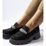 Gemre Black moccasins on a chunky sole Macario | Shoptok.si