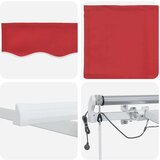  Skrovita tenda Crvena 350 x 250 cm Poliester i metal | shoptok.hr