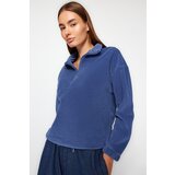 Trendyol Indigo Zipper Detailed Knitted Sweatshirt Cijene