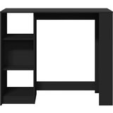vidaXL Barski stol s policom crni 124x46x103,5 cm konstruirano drvo | shoptok.hr
