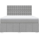  Krevet s oprugama i madracem svjetlosivi 180x200 cm od tkanine | shoptok.hr