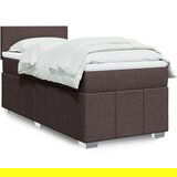 Maison Chic Box spring postelja - Vzmetna postelja z vzmetnico temno rjava 80x200 cm blago SL11994, (21900154) | Shoptok.si