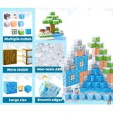 Magnetic construction blocks set for children 124 pieces &amp;ndash; winter Slike
