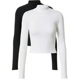 Hollister Majica črna / off-bela | Shoptok.si