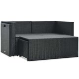 Poli 6-dijelna vrtna garnitura od poliratana s jastucima crna | shoptok.hr