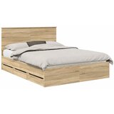  Krevetna konstrukcija s ladicama Sonoma hrast 150 x 200 cm Slike